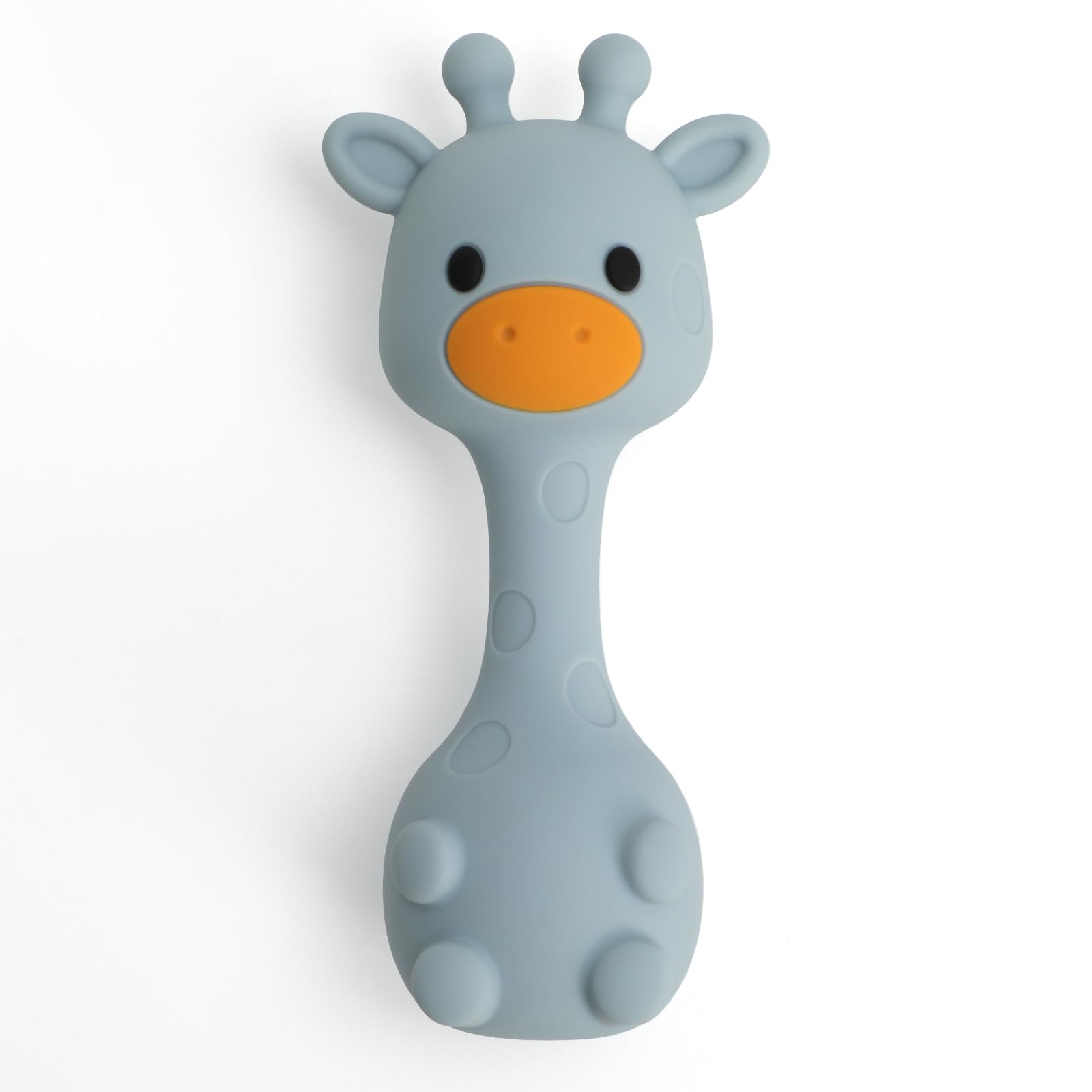 Little Giraffe Shaker Rattle Toy for Baby | Food Grade Silicone Sensory Teething Toy | Easy to Grip | BPA Free (Ether)