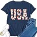 VERYNEAT Womens USA Shirt 4th of July Shirts American Patriotic Tee Tops