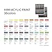 HIMI Acrylic Paint Set, 36 Colors, 12ml / 0.4 Fl Oz Tubes, Acrylic Paint for Canvas and Paper, Water Color Paints for Adult, Professionals, Students, Beginners & Artists.