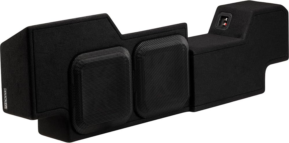 KICKER K5RDL7T102 L7T 10" Dual Subwoofer System for RAM® 5th-Gen Trucks (51K5RDL7T102), Under Seat Design Loaded with Premium Solo-Baric® L7T Thin-Mount Subwoofers, 1000 Watts, 2-Ohm