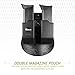 Fobus 6909NDRP Double Mag Pouch, 9mm, 357, & 40 Caliber for Beretta 92 Vertec, Taurus PT100, PT100, PT92, PT99, Roto Paddle, Black