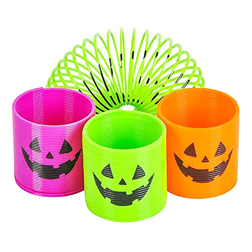 The Dreidel Company Halloween Coil Spring, Pumpkin Jack-O-Lantern Circle Shaped