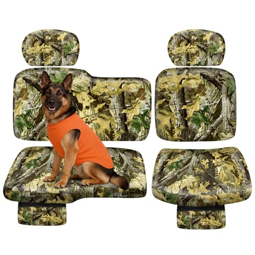BORDAN 1680D UTV Wingback Seat Cover for 2022-2026 Polaris Ranger XP 1000 Heavy Duty Waterproof Seat Covers for 60/40 Split Bench Camo Seat Cover Set Pet Proof UTV Accessories (6PCS)