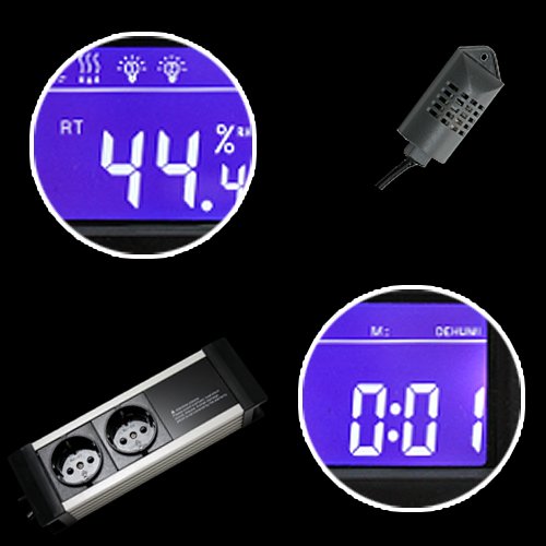 HIGROSTATO Reloj CONMUTADOR Alarma Digital Dia/Noche *Pantalla - Externo* TXG