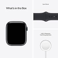 Vista 5 de Apple Watch Series 7 (GPS, 45MM) - Midnight Aluminum Case with Midnight Sport Band (Renewed Premium)