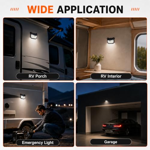 Rvhouse 230 LED Magnetic Solar Lights Outdoor with Motion Sensor (2 Pack) by Rvhouse - Used condition - Image 7