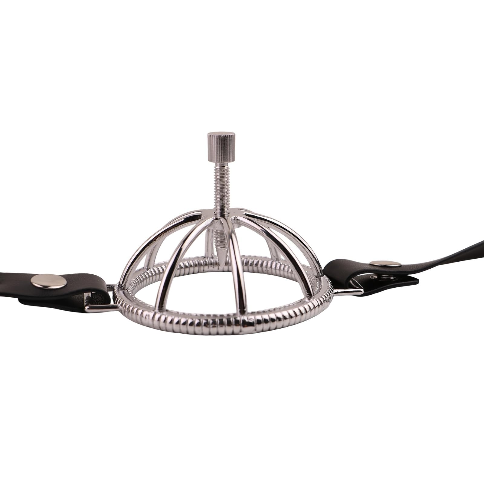 Einstellbar PU-Leder/Edelstahl Nippelklemmen Spikes Nipple Clamps, Tragbar Leicht Nippelklemmen Bondage Brustwarzenklemmen Brustwarzen-Schmuck Erotik SM Sex Spielzeug für Paare,Silber