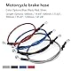 Keenso Motorrad Kupplung Bremsleitung, Motorrad 500mm / 600mm / 900mm /1200mm Stahlflex Bremsleitung Bremskupplung Ölschlauch für Fahrrad Enduros Motocross(500mm-Schwarz)