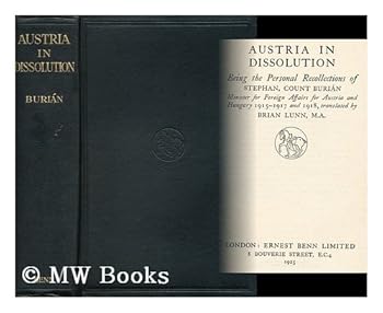 Hardcover Austria In Dissolution Book