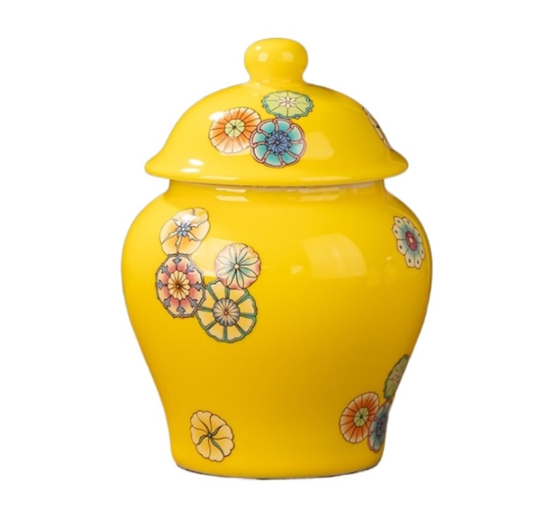 Vases floraux avec couvercle en céramique pour un salon accueillant