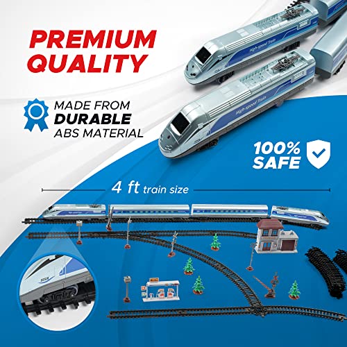 Electric Train Set for Kids Train Toy with Tracks, Sounds & Light