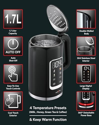 Hervidor Eléctrico Digital EUROSTAR 1.7L Negro miniatura 7