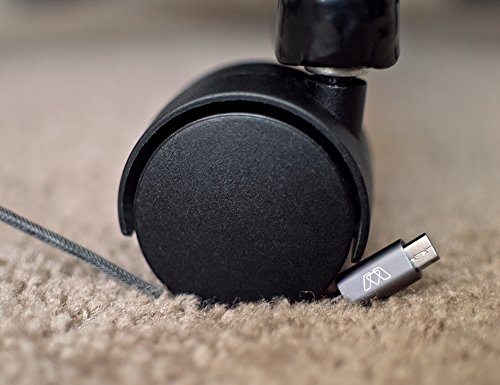 Mos Spring Micro Usb Cable, Not For Iphone, Aluminum Heads With Spring Relief, Deep Grey, 6 Ft #TOP7