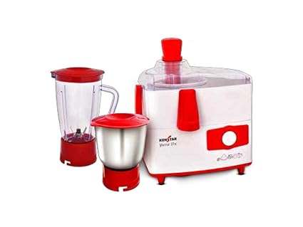 Kenstar Yuva DX 450-Watt Juicer Mixer Grinder with 2 Jars (White & red )