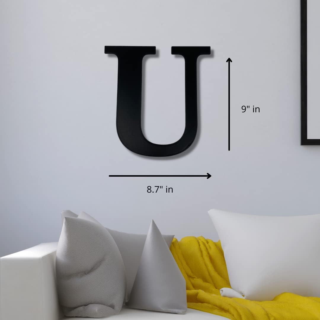 Alphabet Wall Sign Lettering - Decorative 3D Printed Home Sign - Personalize your Living Room and Bedroom Wall - Letter Symbol Wall Decor (U)