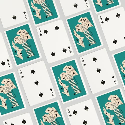Lantern Press Michigan, Retro Icons, 52 Naipes Poker miniatura 4