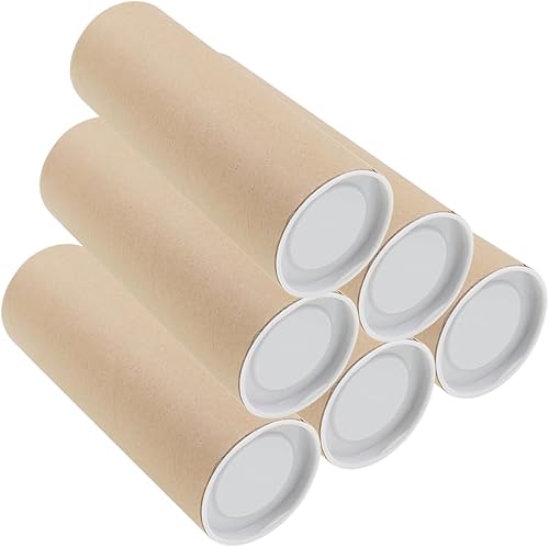 Tubo de correo con tapa, tubo de póster de papel kraft resistente, tubo de cartón redondo para envío, tubo de póster de envío duro, tubo de póster