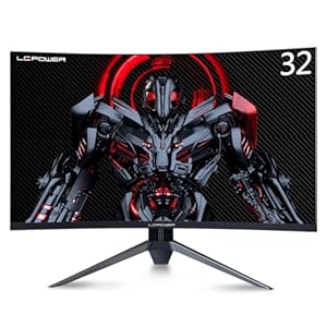 LC-Power Monitor Gaming Curvo de 32 Pulgadas, 165hz, 1500R, Hdr10, 1920×1080, HDMI, DP, 1080p, Compatibilidad Freesync & G-Sync – LC-M32-FHD-165-C-A