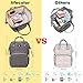 Lifecolor Diaper Bag Multi-functional Nappy Bags Waterproof Travel Mom Backpack for Baby Care, Large Capacity, Stylish and Durable(Gray)
