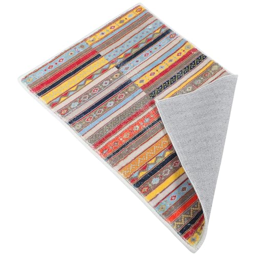 minkissy Alfombra de Estilo Étnico Turco para Habitación y Sala, de Fibras Acrílicas, Superficie y Función Decorativa, Adecuado para Áreas de Alto Tráfico