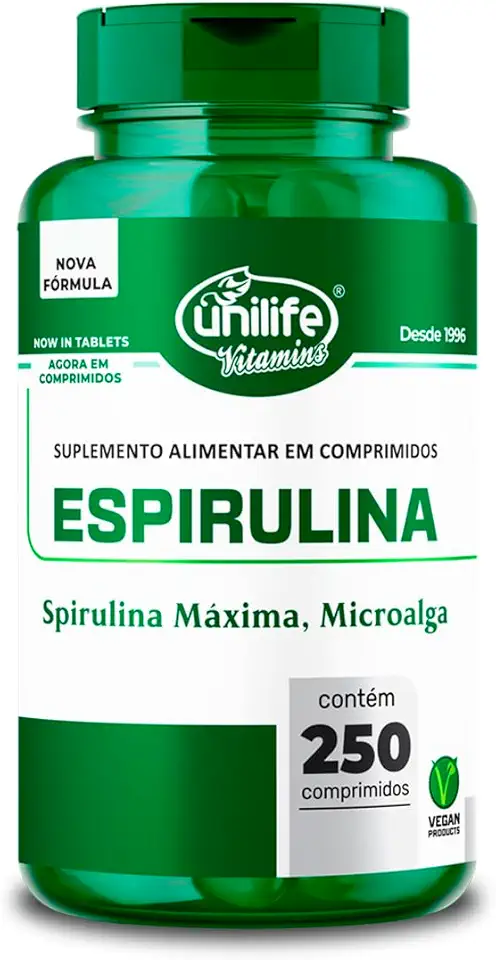 Espirulife Spirulina Unilife 1000mg 250 Comprimidos