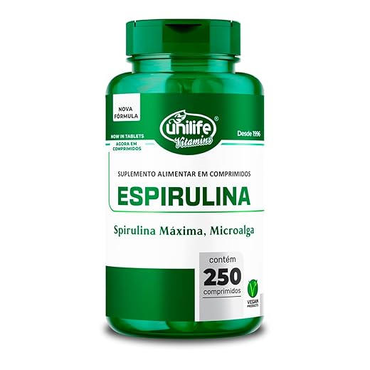 Espirulife Spirulina Unilife 1000mg 250 Comprimidos