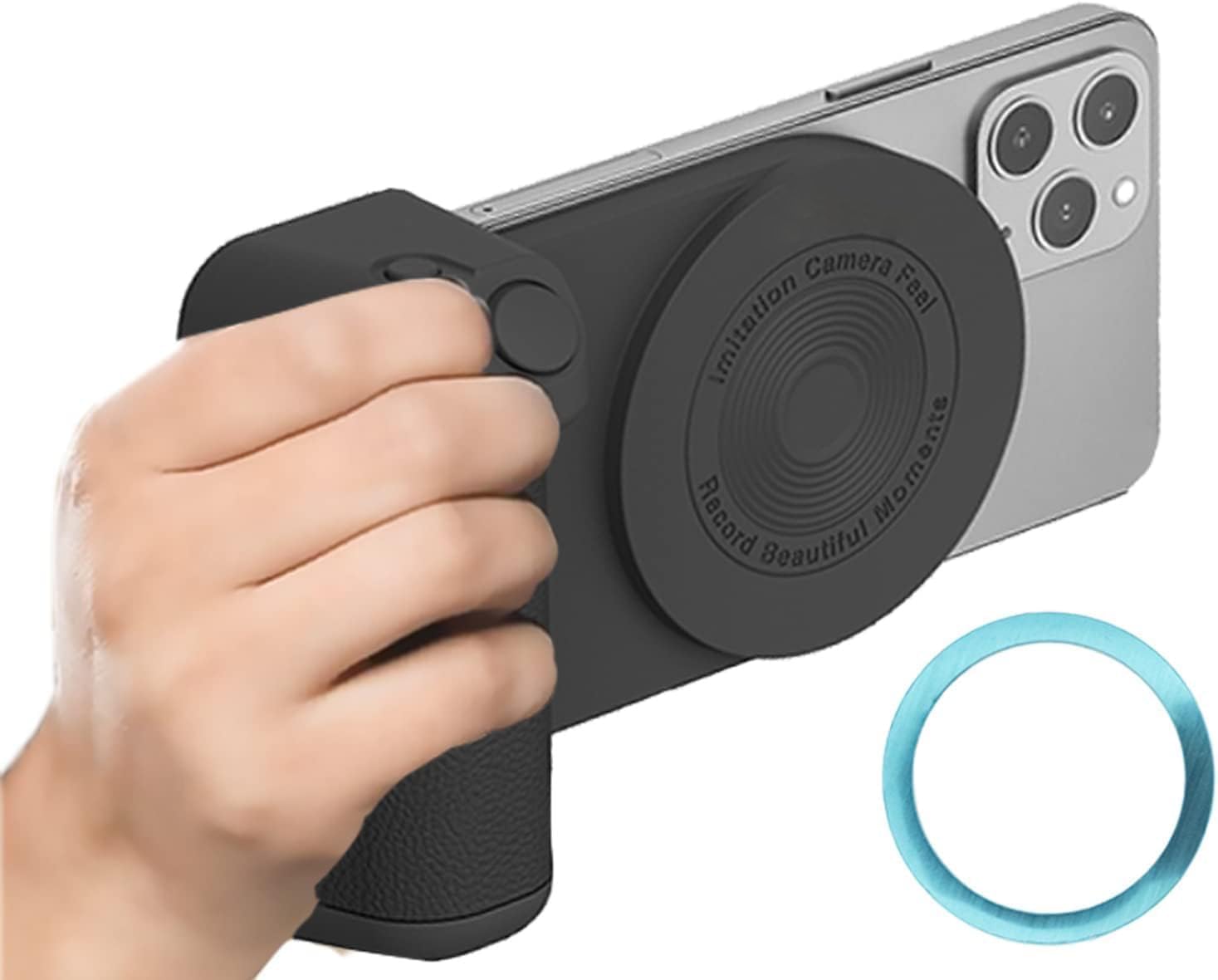 Careflection Magnetic Camera Handle With Magsafe Bluetooth Wireless Shutter - Smart Phone Bracket for Vlog, Photo and Video Shooting (Black)-image-27