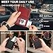 Wallet for Men Wallet with Slim Pop Up Card Holder 9-13 Cards, Bifold Minimalist Smart Wallet RFID Blocking Credit Card Holder with ID Window & Stretchable Cash Slot Compact Metal Aluminum Card Case