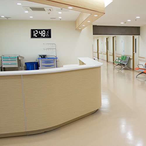 image for AcuRite 76102M Oversized LED Clock with Indoor Temperature, Date and F