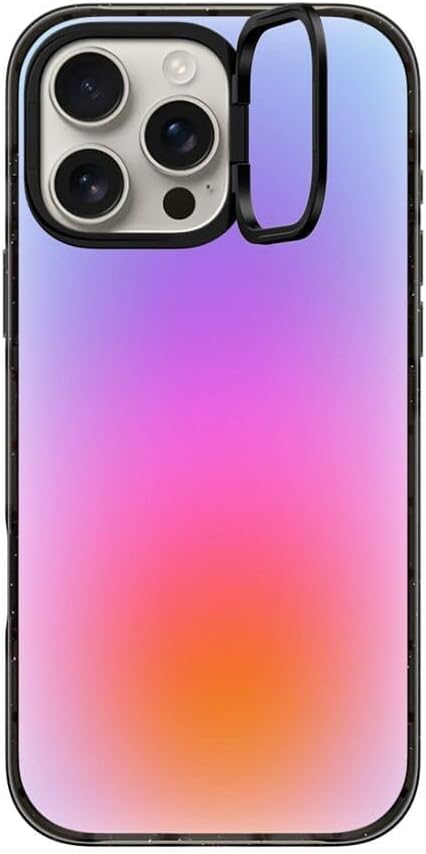 CASETiFY Impact Ring Stand Case for iPhone 16 Pro Max [Kickstand / 6.6 ft. 3X Military Grade Drop Protection/Compatible with Magsafe] - Color Cloud - Clear Black - Image 3