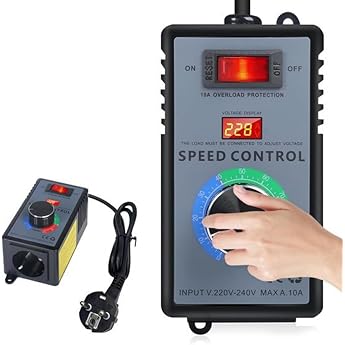 Speed Controller 230 V Voltage Regulator 230 V AC 220 V Frequency Converter with Overload Protection Peak Power 4000 W for Angle Grinders Blowers Hand Drills Circular Saws