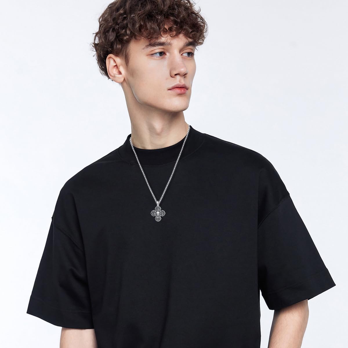 Cross Necklace for Men Women S925 Sterling Silver Celtic Knot Cross Pendant/Faith/4 Way Medal Necklaces Religion Jewelry for Birthday Anniversary Day Christmas - Image 5