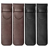 Fácil de usar: el estuche de cuero para bolígrafos está diseñado para ser elegante y liviano. Para insertar y quitar el lápiz, simplemente abra la tapa.