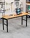 60 in Adjustable Height Garage Workbench, GarveeTech Max. 2200 LBS Capacity Solid Wood Work Bench Table, Heavy Duty Work Station for Garage, Shop, Home, Office