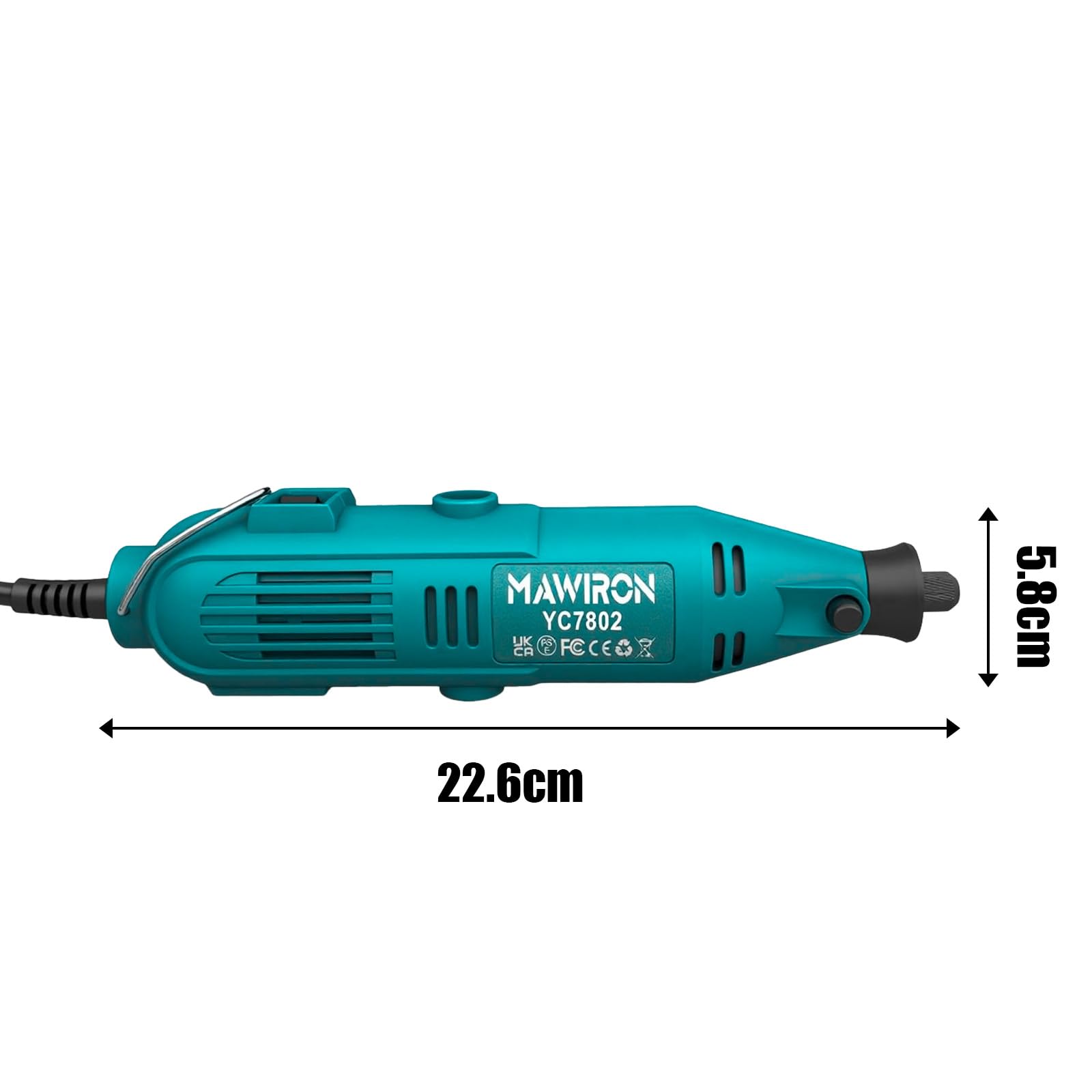 Herramienta rotativa, 8000 – 35000 rpm, kit de herramientas rotativas de velocidad variable con eje flexible, 80 piezas de accesorios y multiherramienta de 200 W, perfecto para lijado detallado