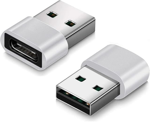 New USB C Female to USB Male Adapter 2-Pack,Type C Charger Plug Power Converter for Apple Watch iWatch 7,AirPods,iPhone 11 12 13 14 Pro Max,iPad Mini 6 Air 4 5,Samsung Galaxy S20 S21 S22 FE Plus Ultra