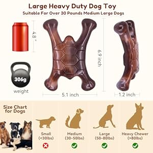 Dog Chew Toys for Aggressive Chewers, Heavy Duty Dog Toy, Real Bacon Flavored, Dog Toys for Aggressive Chewers, Dog Toys for Medium Large Dogs, Tough Dog Toys to Keep Them Busy