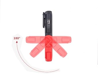 HyperTough 350-LUMEN Rechargeable LED Work Light Strong Magnet Pivoting Stand Flashlight USB Powered by Lithium-ION Battery