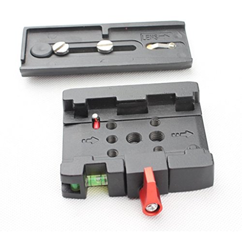 Image of SHOPEE Universal Quick Release Camera Adapter Mount System with Slide Plate with 1 /4 inch and 3 /8 inch Screws for Benro, Manfrotto & Other Professional Tripods (Quick Release Plate)