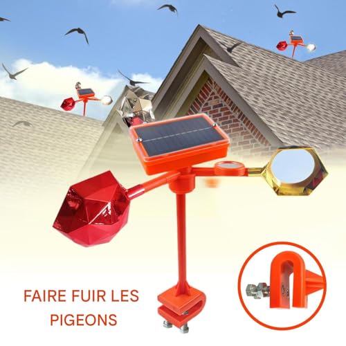 Réflecteur anti-oiseaux extérieur solaire étanche pour balcon - 3