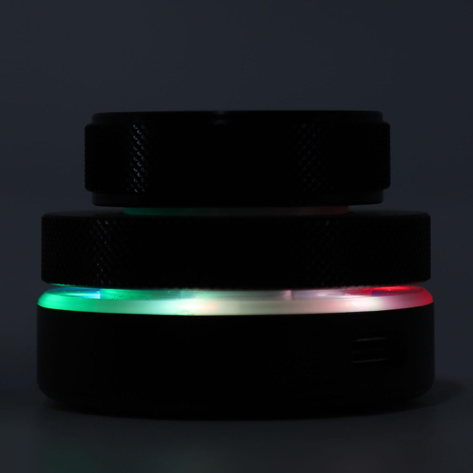 Custom-, Audio-Fernbedienungs-Lautstärkeregler, Computer-Sound-Controller mit RGB-Beleuchtung, Page-Turn-, unterstützt 2,4 g Bluetooth und Kabelverbindung, Schwarz