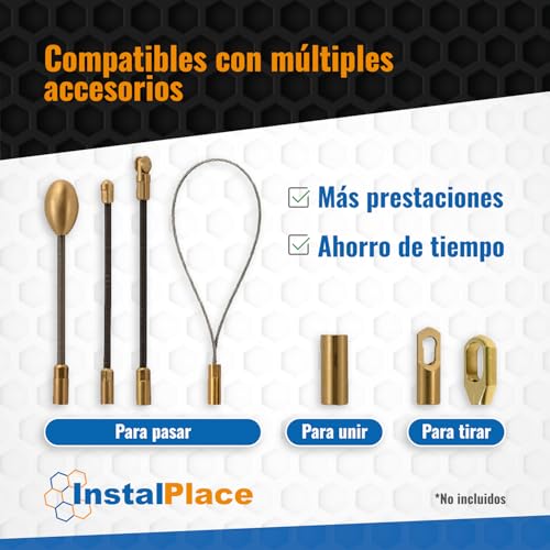 Miniatura 5 de Instalplace Pasacables Terminales Intercambiables Con Accesorios Triple Trenzada Diámetro 4mm, 15m