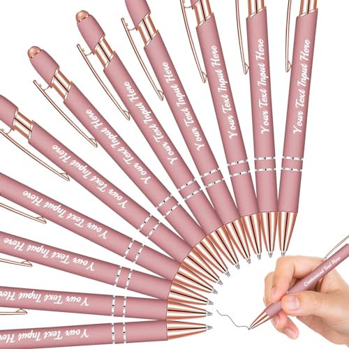 ShAxzHen Bolígrafos personalizados con nombre personalizado a granel bolígrafo grabado personalizado para negocios, graduación tinta negra publicidad oficina regalos