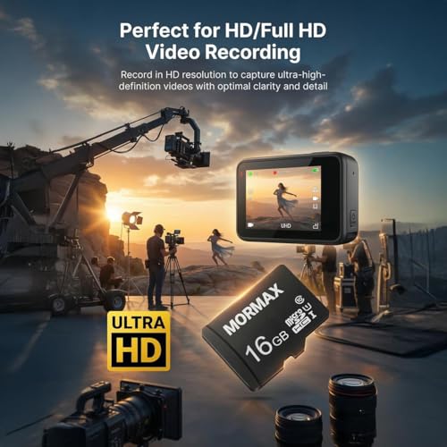 Image of 16GB microSDHC Memory Card UHSI Class 10 Up to 95MBs Read Speed High Speed TF Card for Android Smartphones Cameras Drones Action Cams