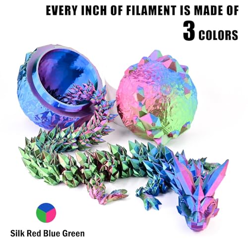 Image of OVV3D 3D Printer Filament, Tricolor PLA Filament 1.75mm Silk Rainbow Filament Blue Red Green, 3D Printing Accessories PLA Filament Multicolorfor Most FDM 3D Printers, 2.2lbs