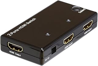 Cmple - 2 Port High Speed 4K HDMI Switch 2-in-1 out (2x1), Support 3D, Full HD 4K @30Hz, HDCP (no external power needed)