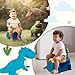 Potty Seat Baby Training Chair Boys Girls Toddler Dinosaur Comfortable children 1-5 years old Baby toilet Animal seat with lid back potty trainer (Blue)