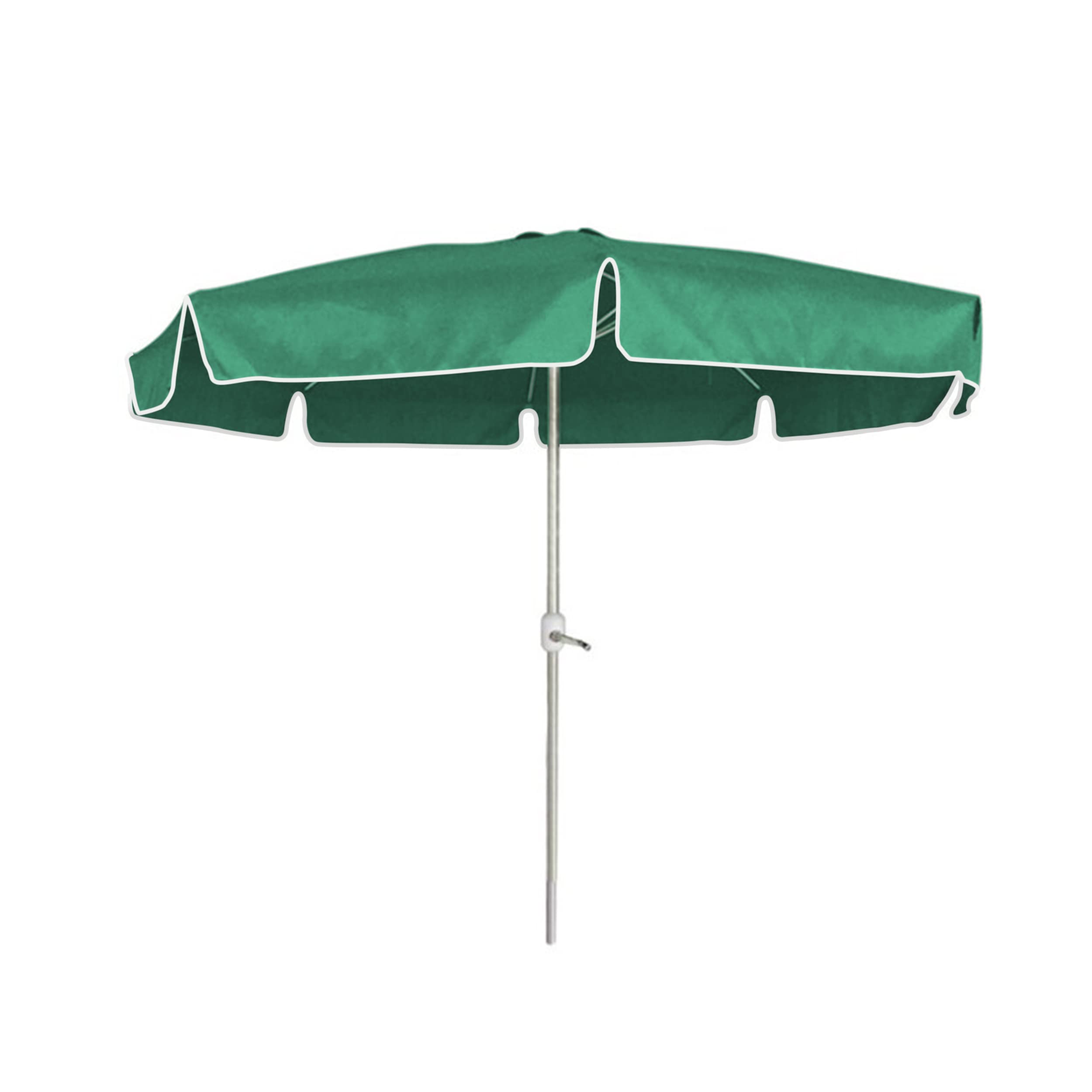 BESCH Sombrilla Parasol Grande con Manivela para Jardin Ø270cm Terraza Patio Exterior Tubo de Acero Ø38mm - Paragua Grande Protección UV UPF 50+