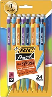 BIC Xtra-Strong Mechanical Pencil, Colorful Barrel, Thick Point (0.9mm), 24-Count (MPLWP241)