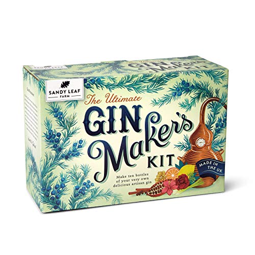 Sandy Leaf Farm Ultimate Gin Maker s Kit - Make Ten Big Bottles of Your own Gin - Flavours Including Classic Citrus, Chocolate Orange, Pink, Christmas and More